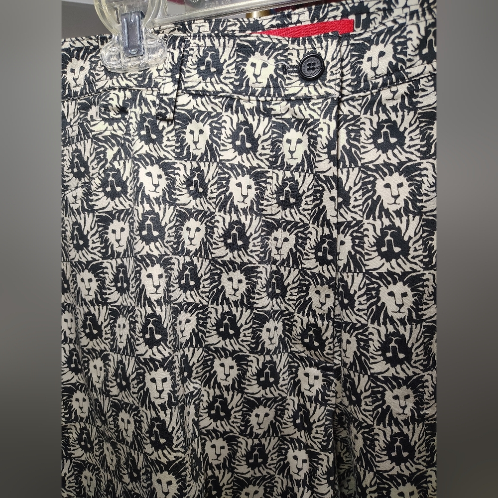 Anne Klein Lion Logo Pants Size 16 NWT Black White Straight Leg - Picture 12 of 12